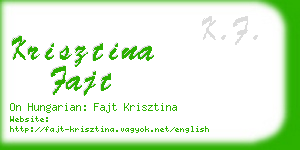 krisztina fajt business card